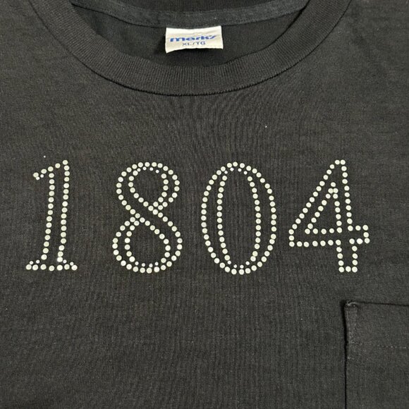 Vintage Mark's 1804 Rhinestone Men's Single Stitch Black Pocket T-Shirt Size XL - Picture 5 of 16